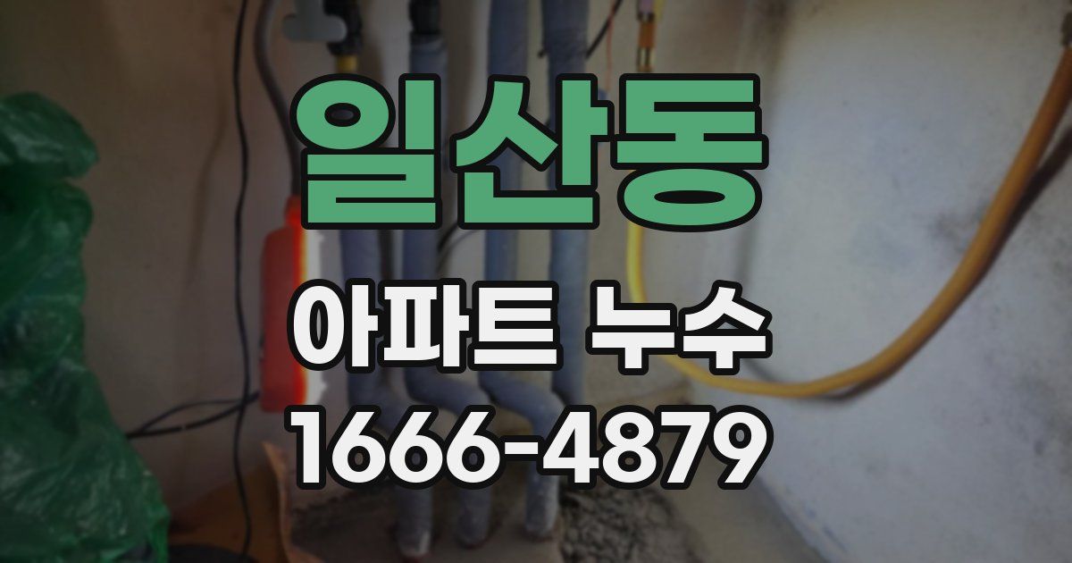 일산동 아파트 누수