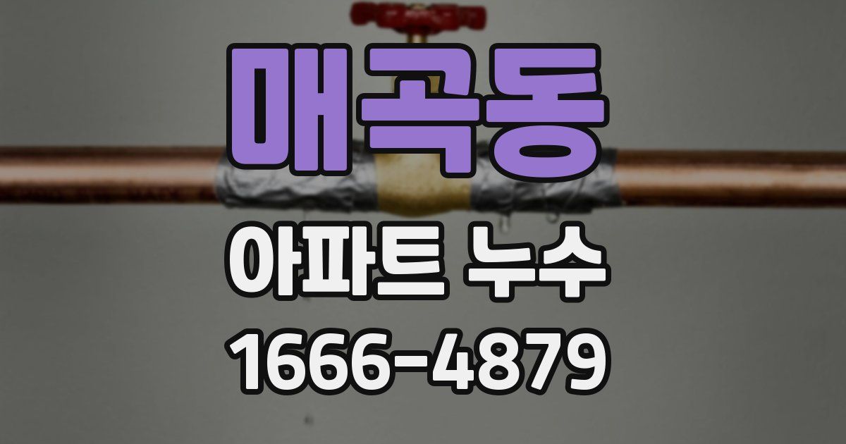매곡동 아파트 누수