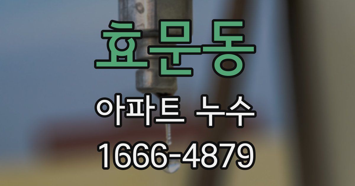 효문동 아파트 누수