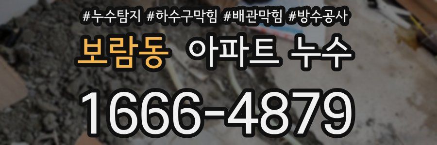 보람동 아파트 누수
