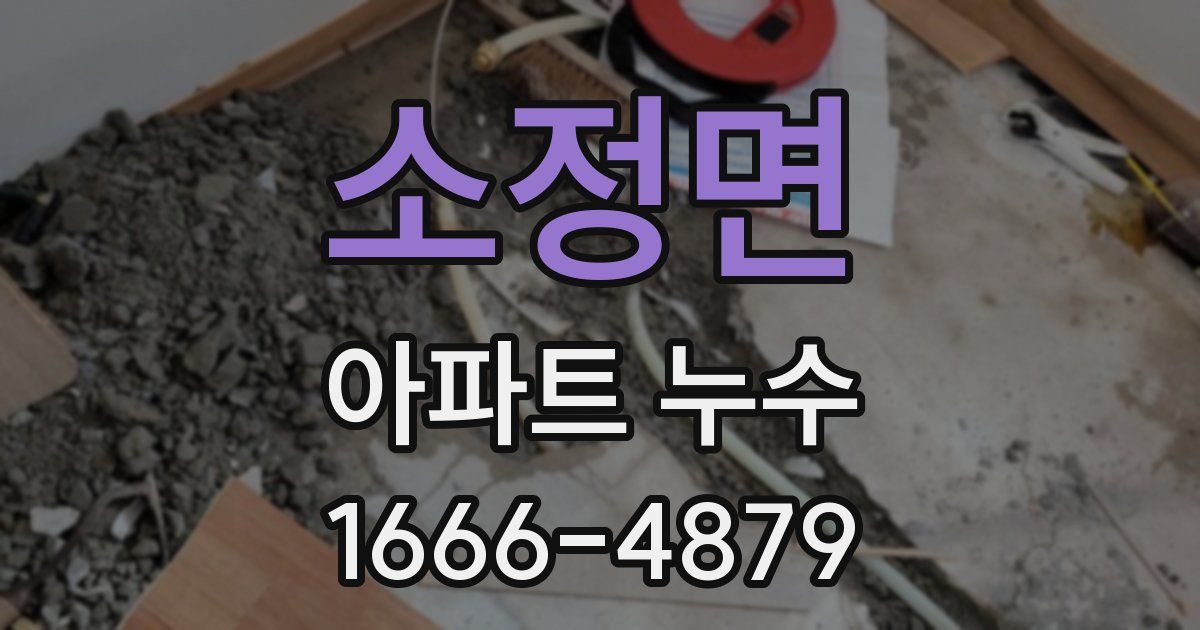 소정면 아파트 누수