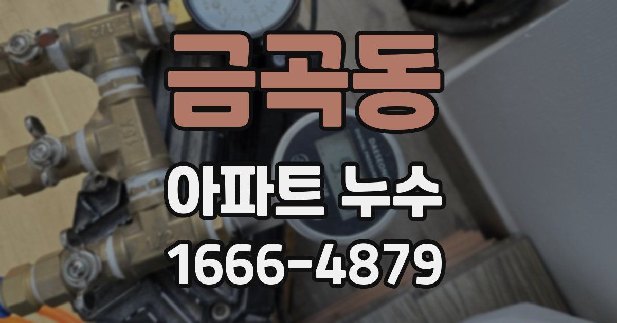 금곡동 아파트 누수