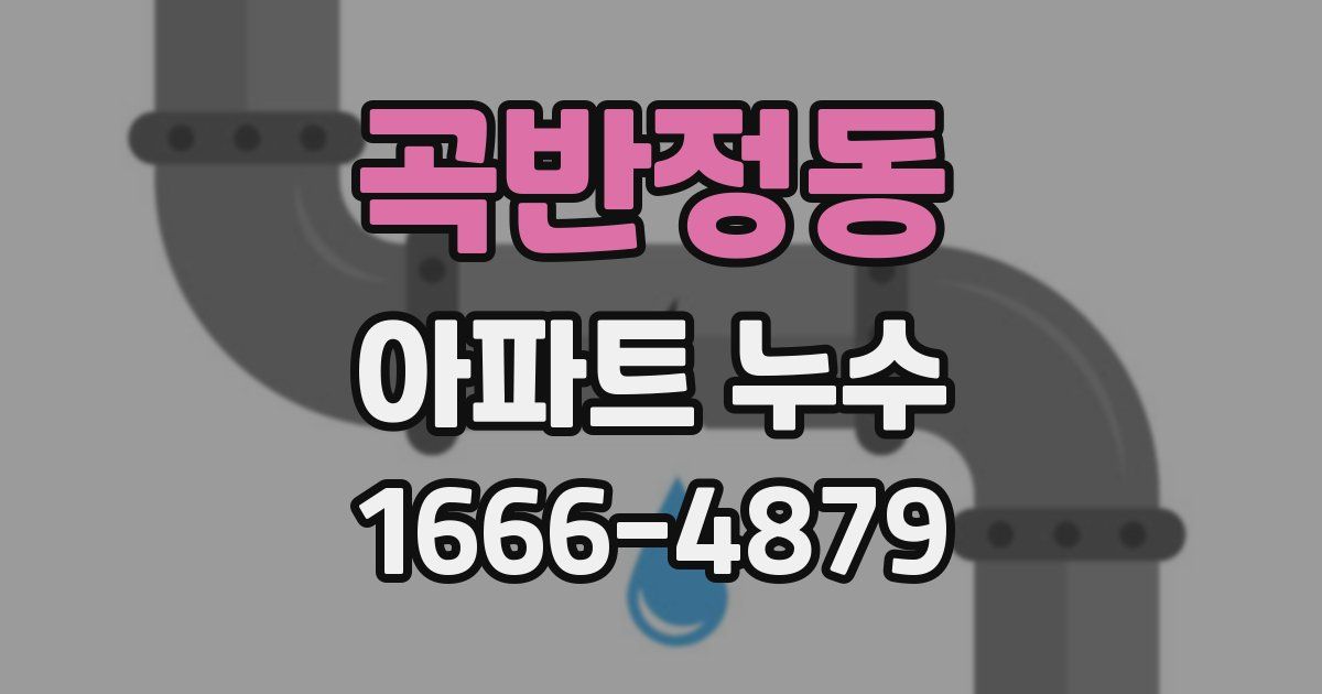 곡반정동 아파트 누수