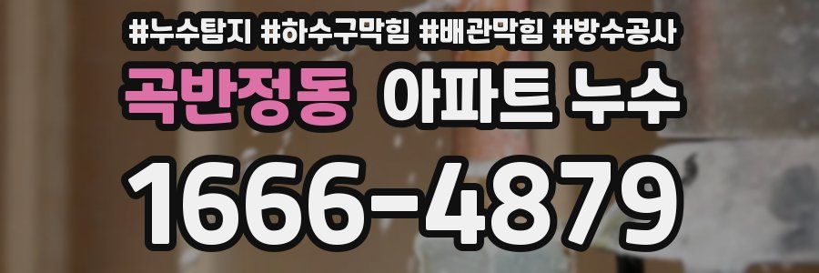 곡반정동 아파트 누수