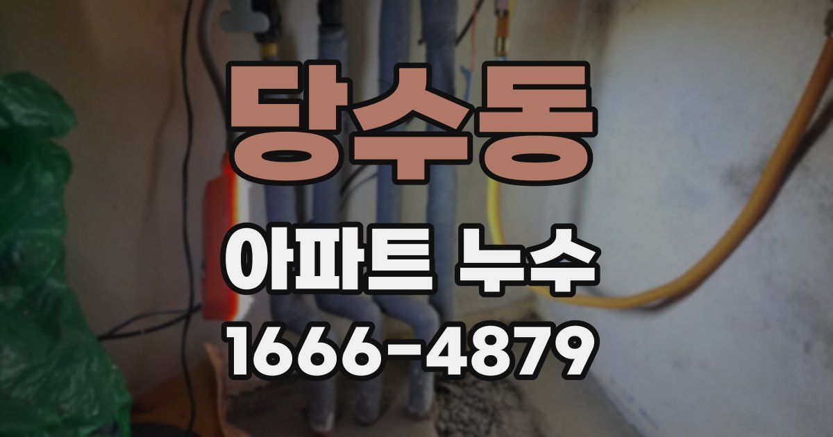 당수동 아파트 누수