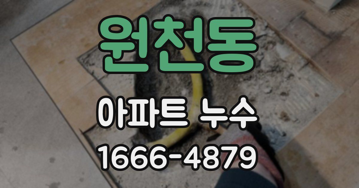 원천동 아파트 누수