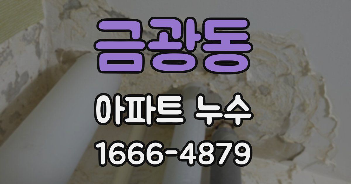 금광동 아파트 누수