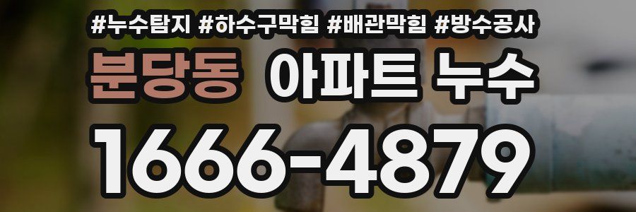 분당동 아파트 누수