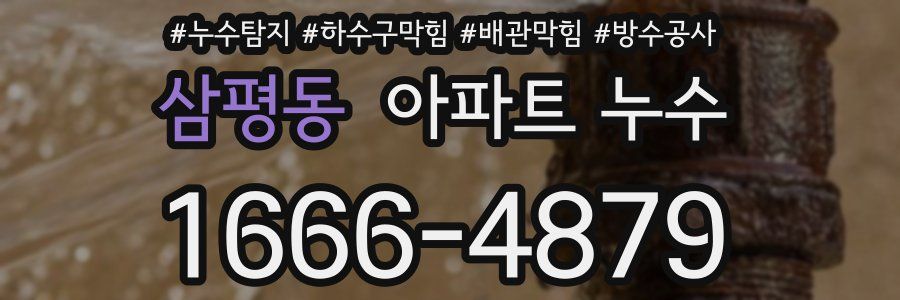 삼평동 아파트 누수