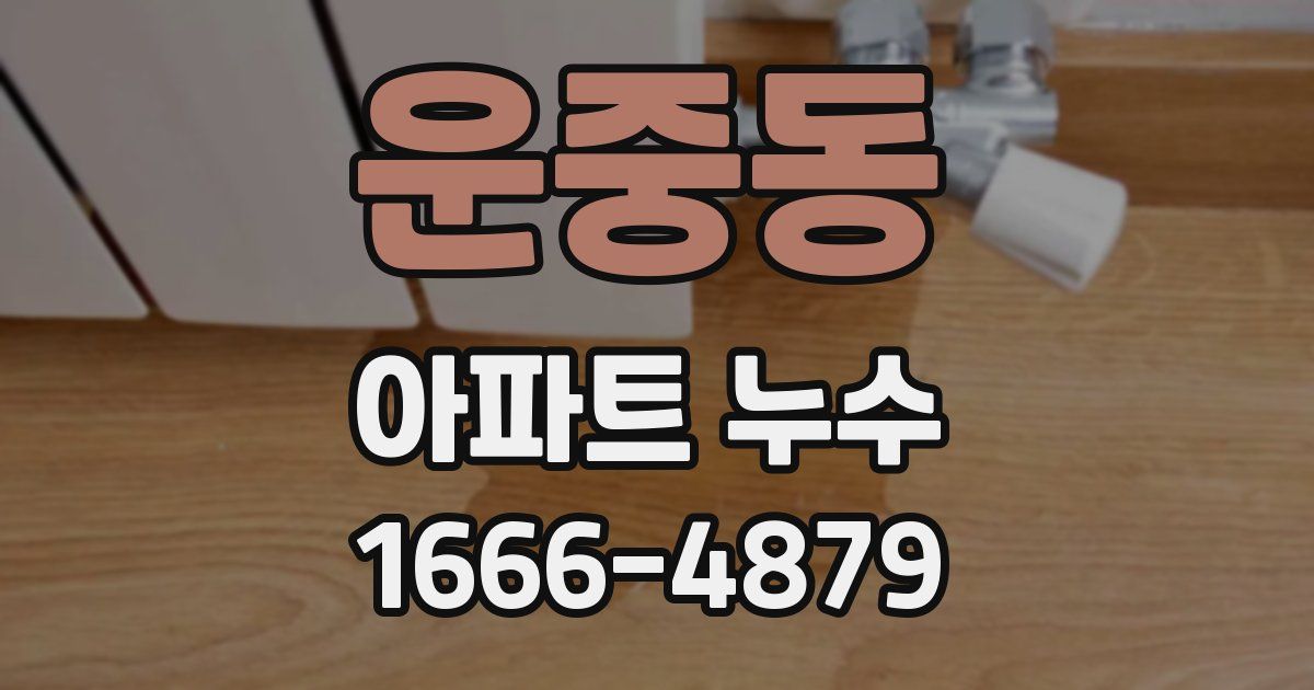 운중동 아파트 누수