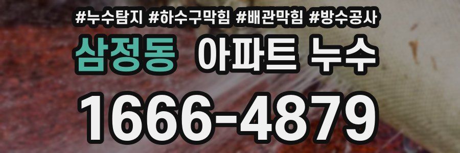 삼정동 아파트 누수