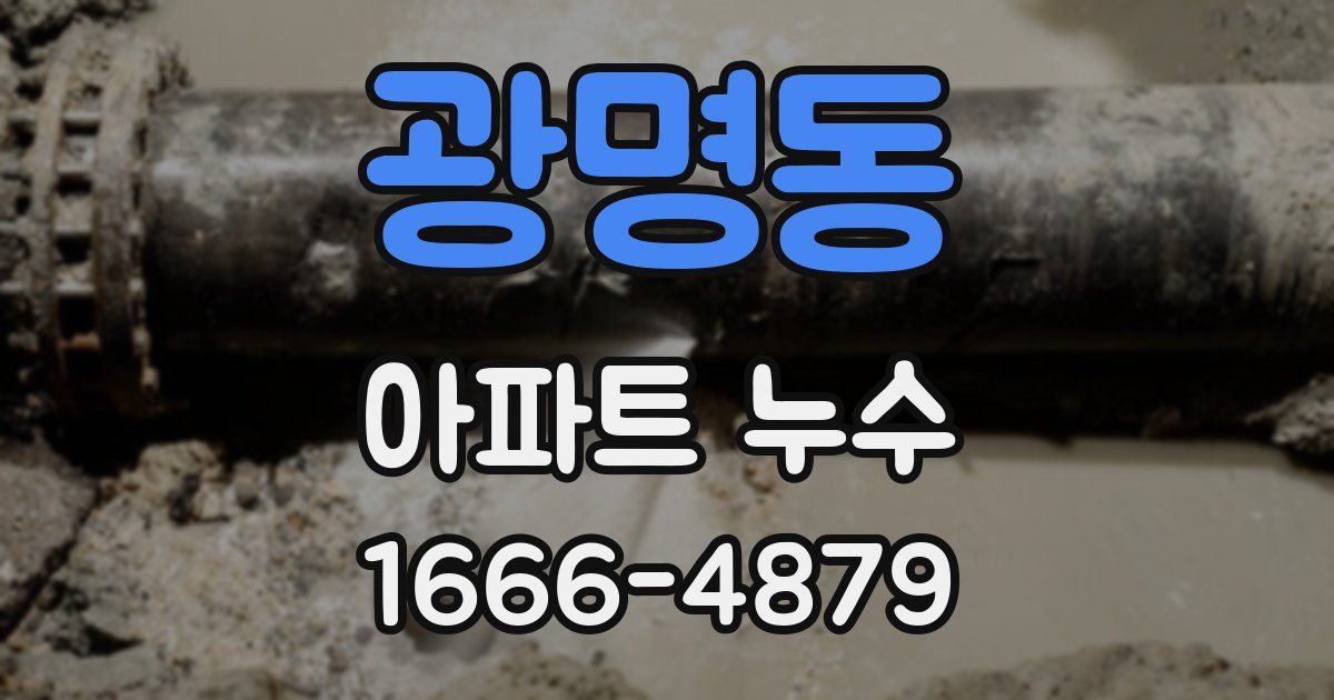 광명동 아파트 누수
