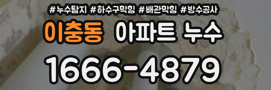 이충동 아파트 누수