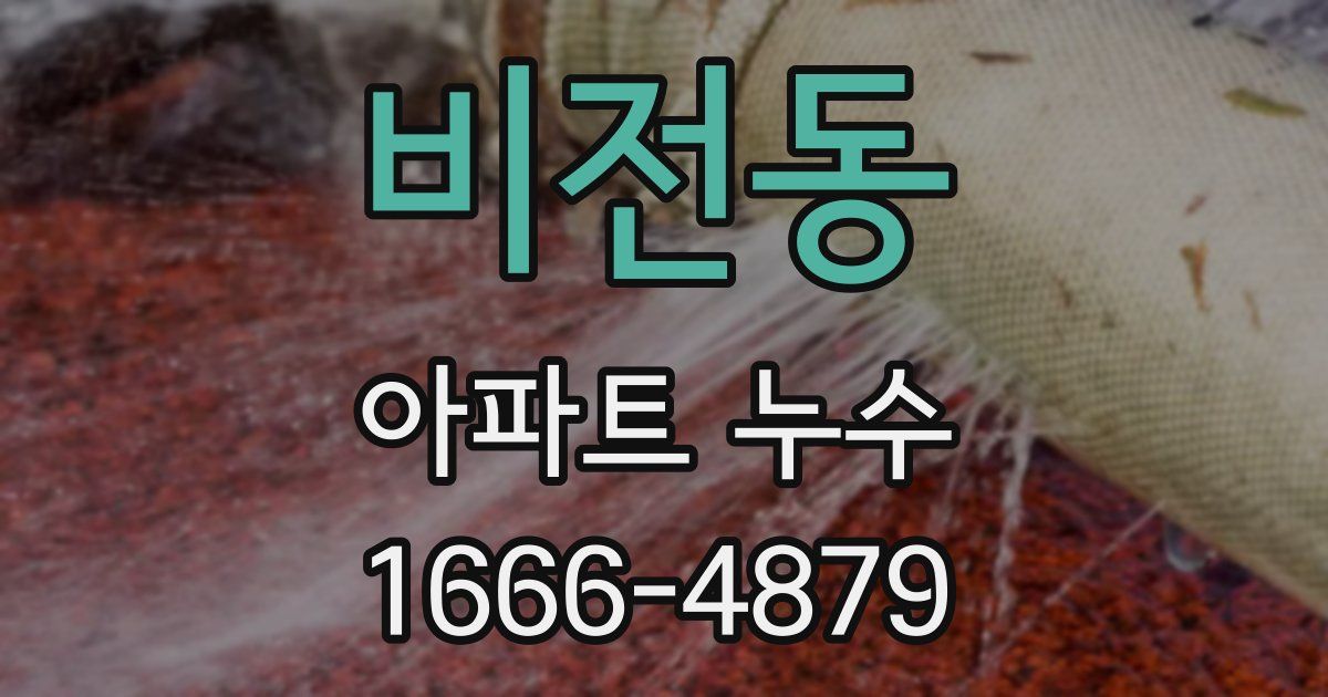 비전동 아파트 누수