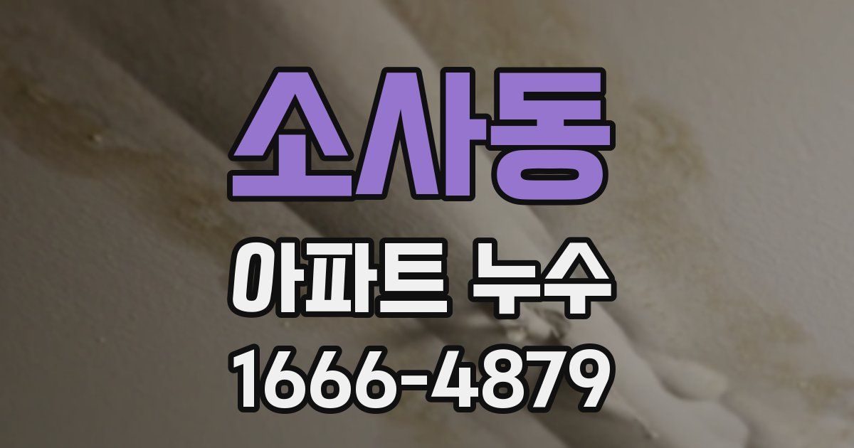 소사동 아파트 누수