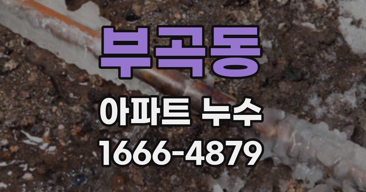 부곡동 아파트 누수