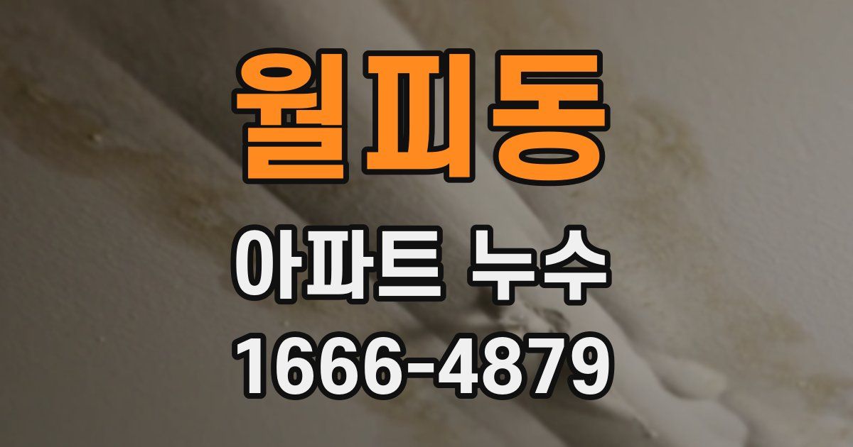 월피동 아파트 누수