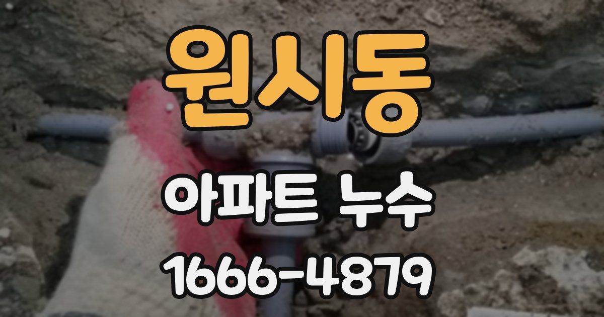 원시동 아파트 누수