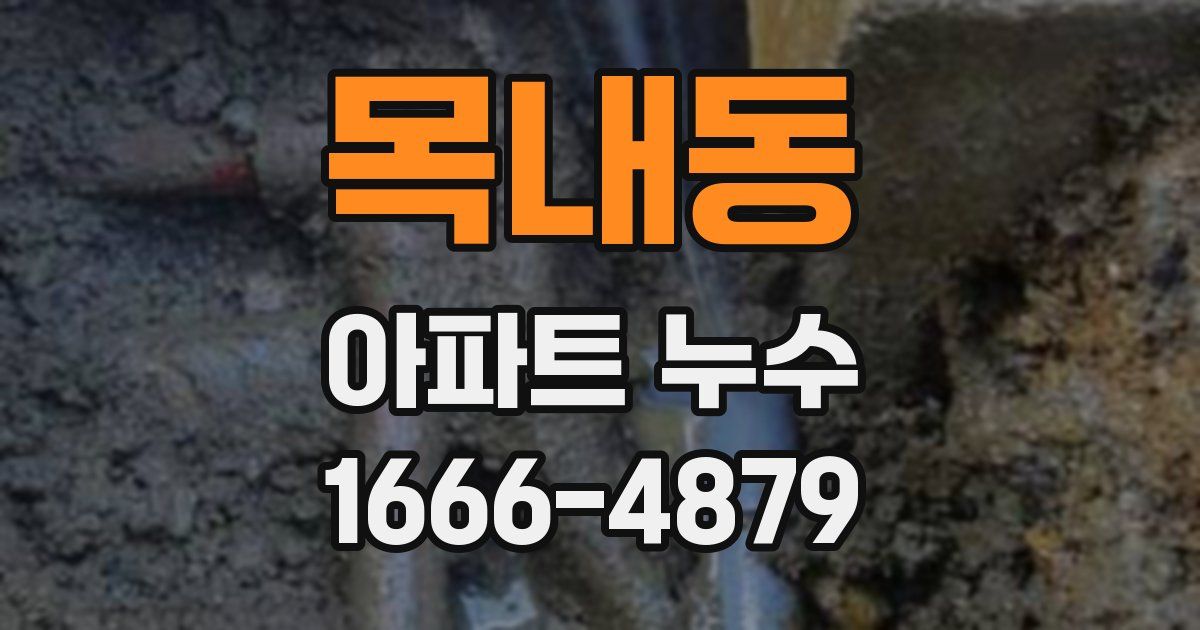 목내동 아파트 누수