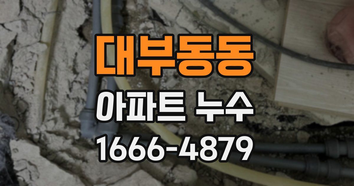 대부동동 아파트 누수