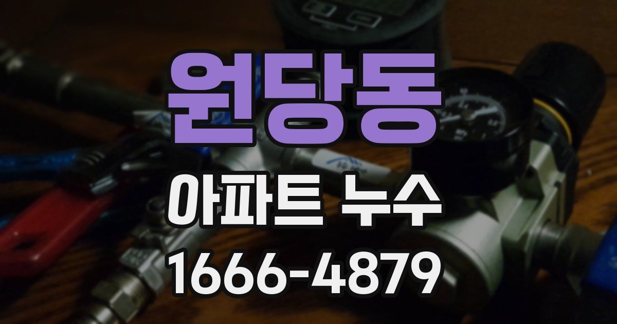원당동 아파트 누수