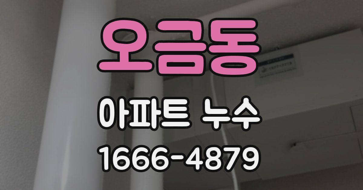 오금동 아파트 누수