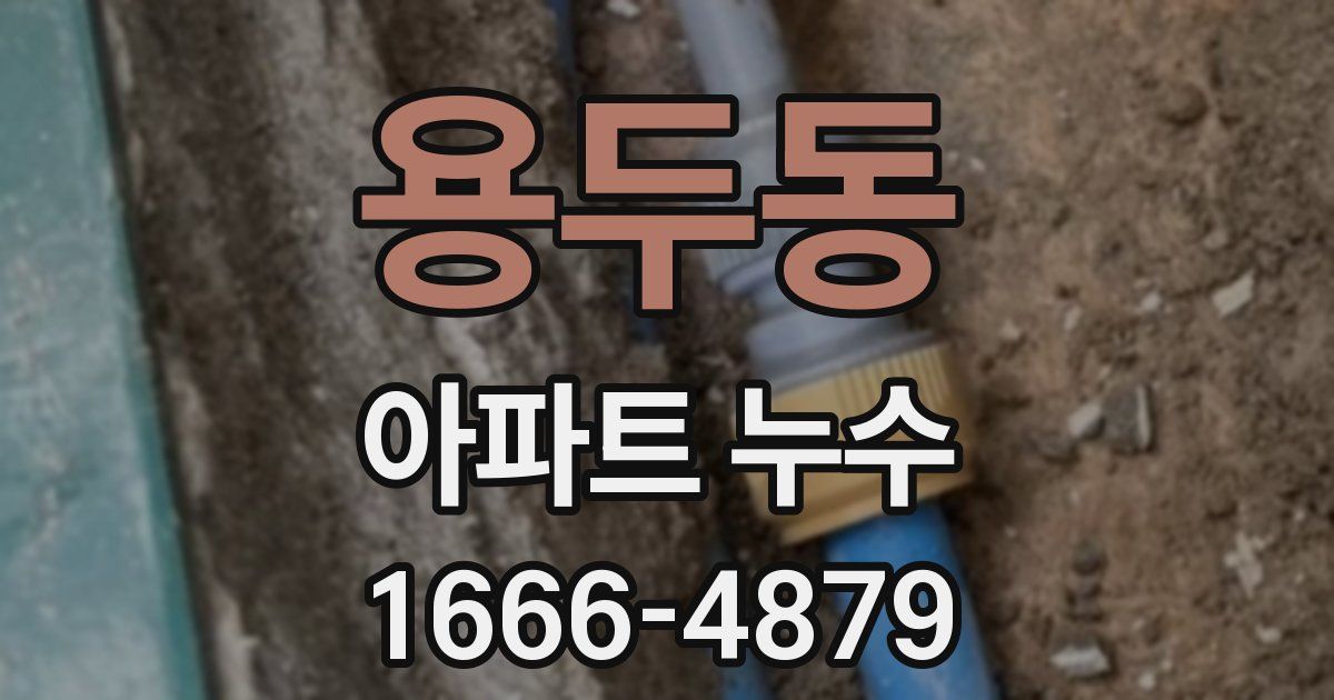 용두동 아파트 누수