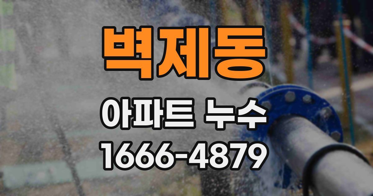 벽제동 아파트 누수