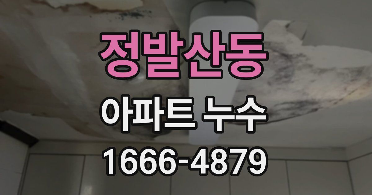 정발산동 아파트 누수
