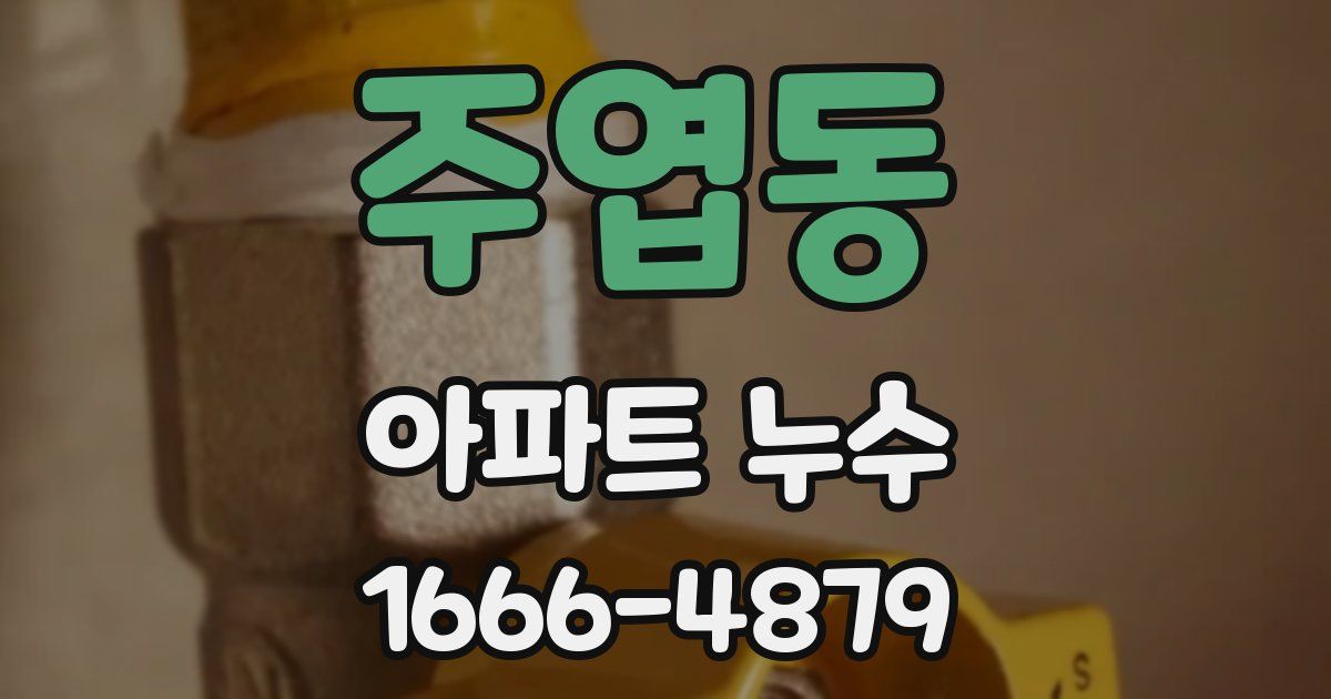 주엽동 아파트 누수