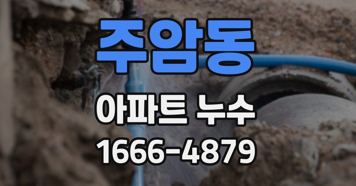주암동 아파트 누수