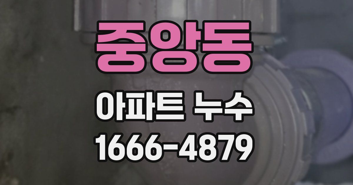 중앙동 아파트 누수
