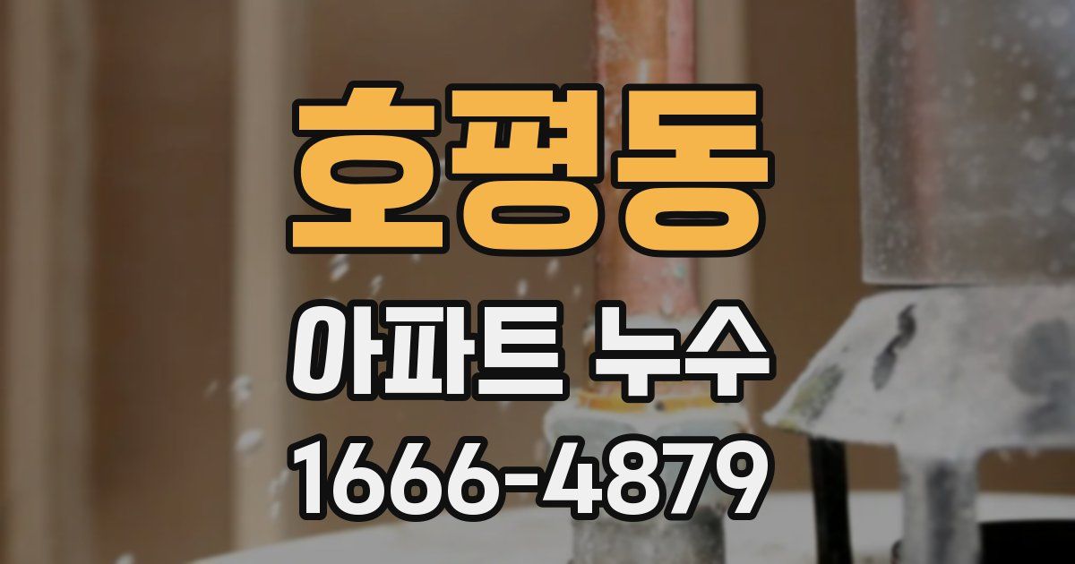 호평동 아파트 누수