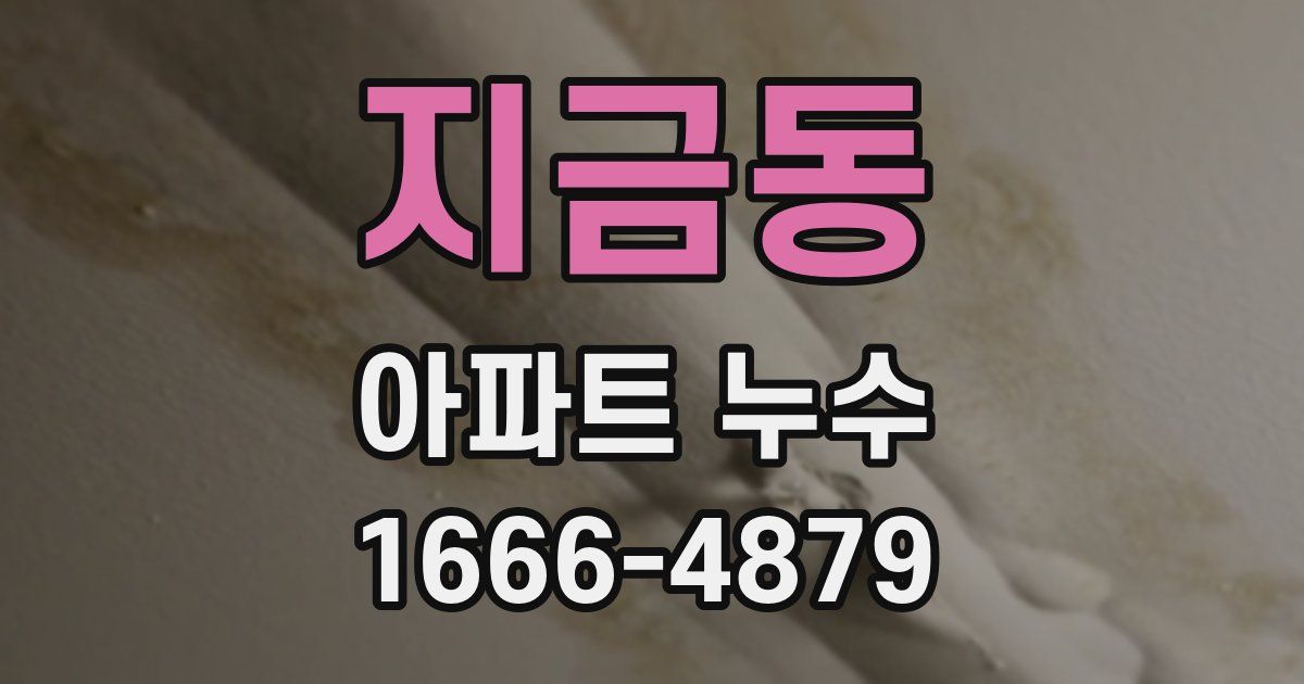 지금동 아파트 누수