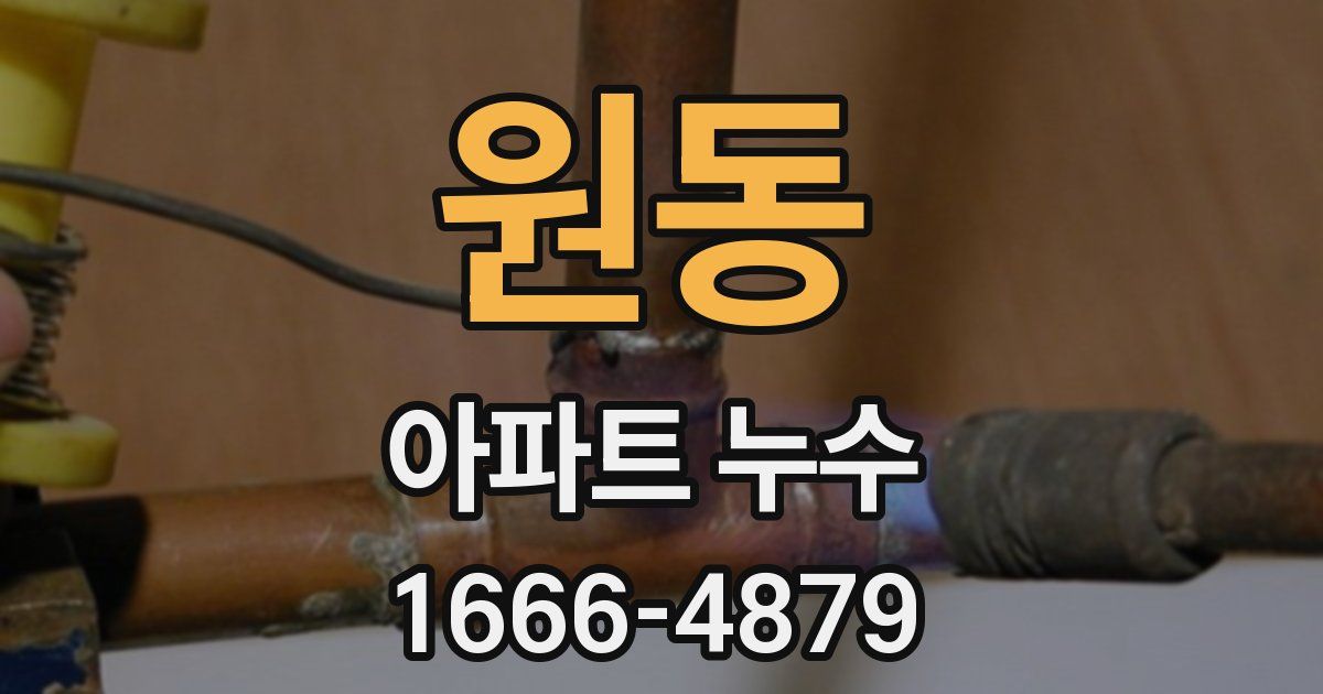 원동 아파트 누수