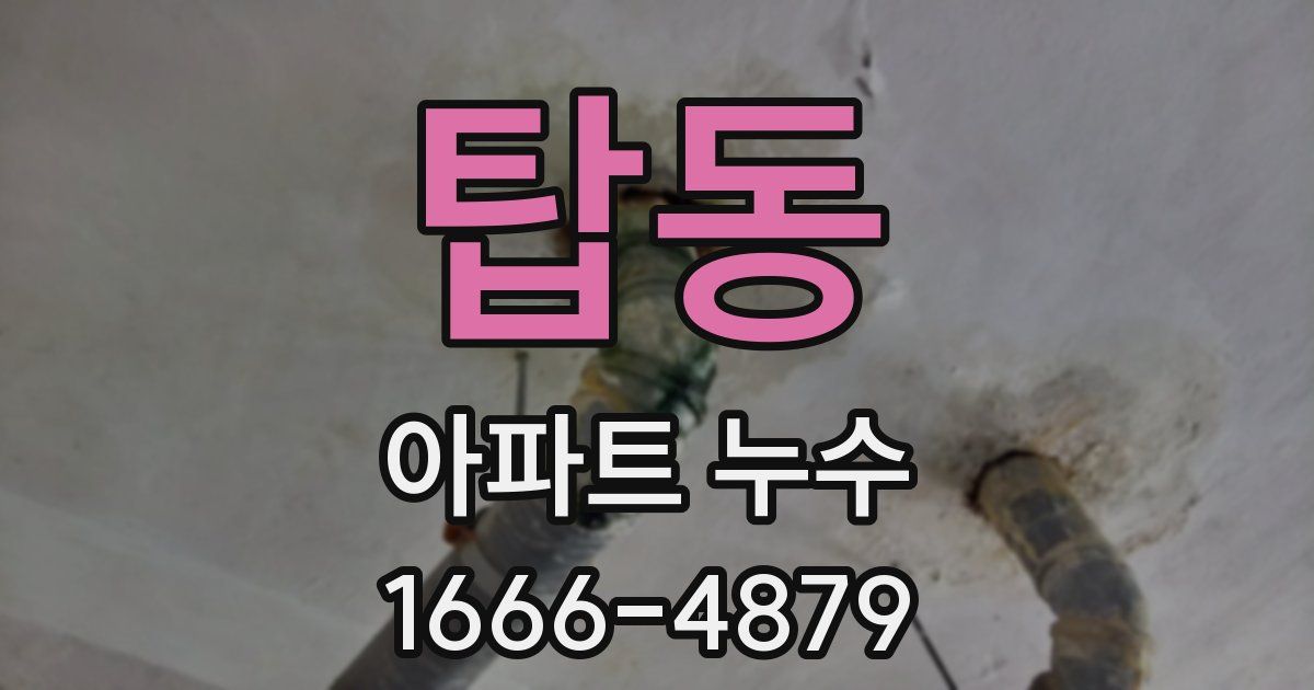 탑동 아파트 누수