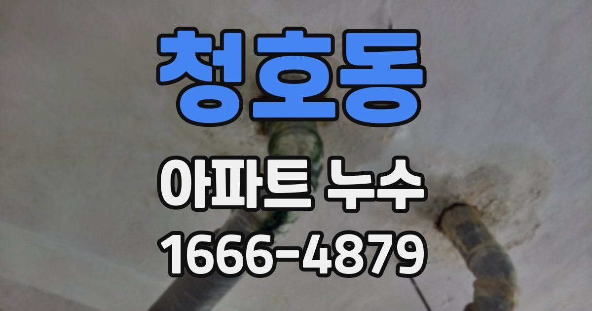 청호동 아파트 누수