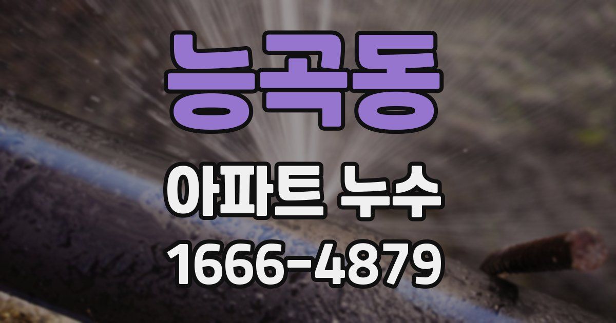 능곡동 아파트 누수