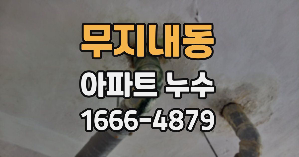 무지내동 아파트 누수