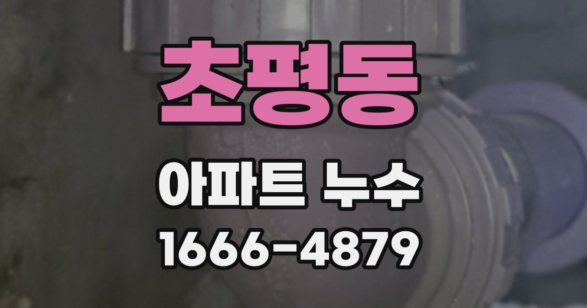 초평동 아파트 누수