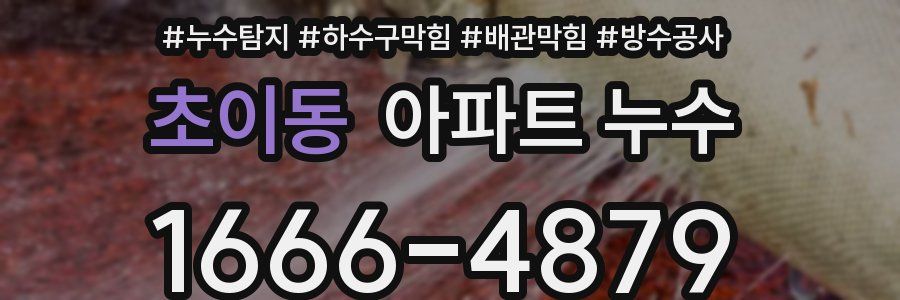 초이동 아파트 누수