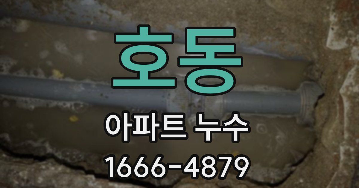 호동 아파트 누수