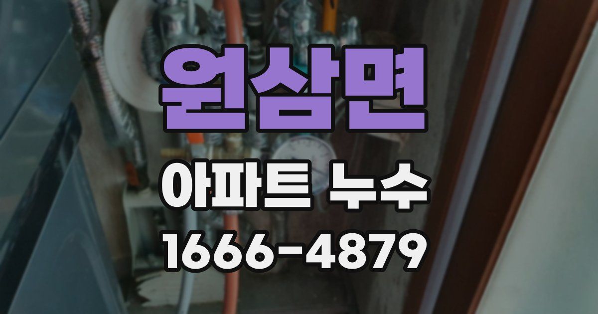 원삼면 아파트 누수