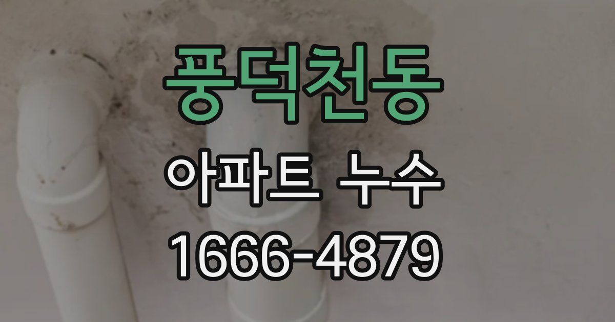 풍덕천동 아파트 누수