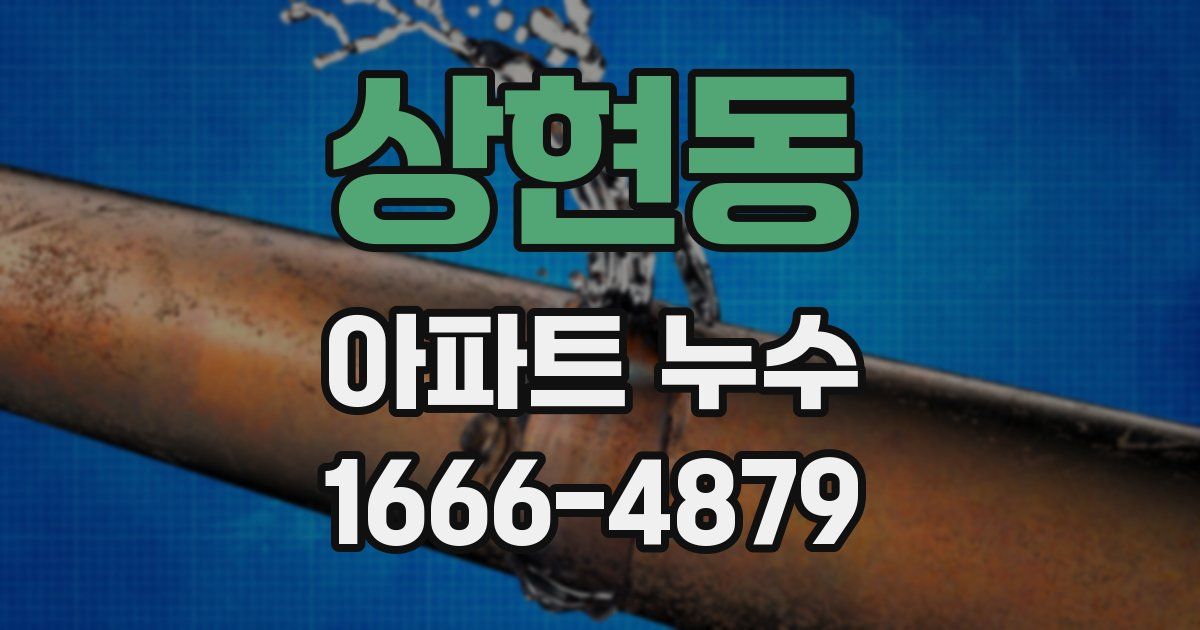 상현동 아파트 누수