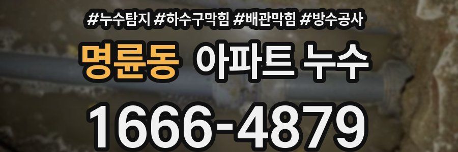 명륜동 아파트 누수