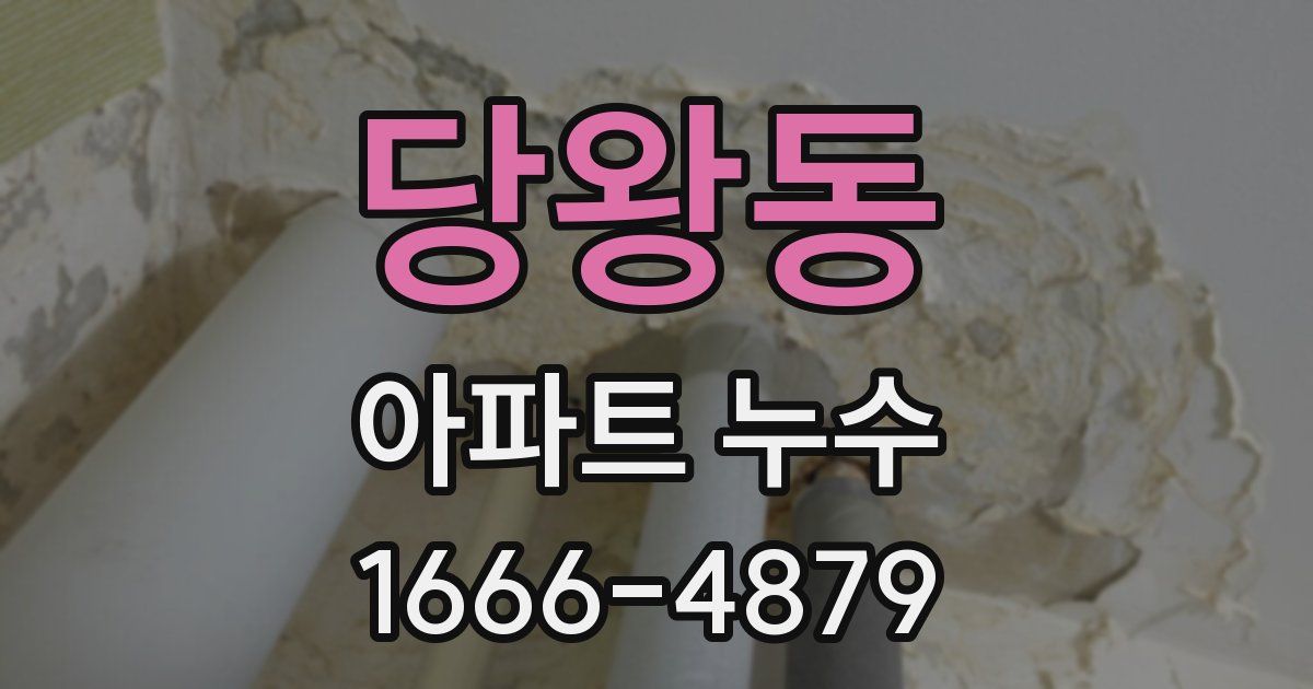 당왕동 아파트 누수