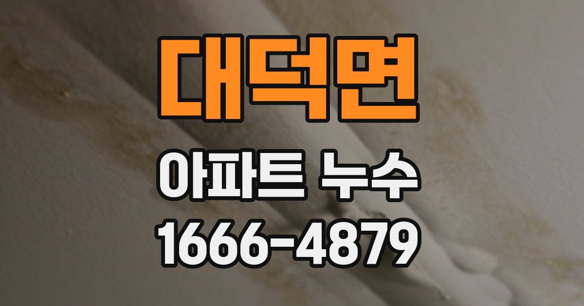 대덕면 아파트 누수