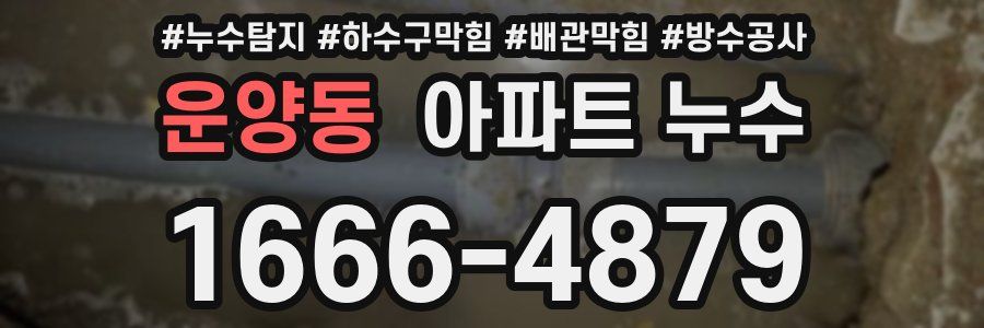 운양동 아파트 누수