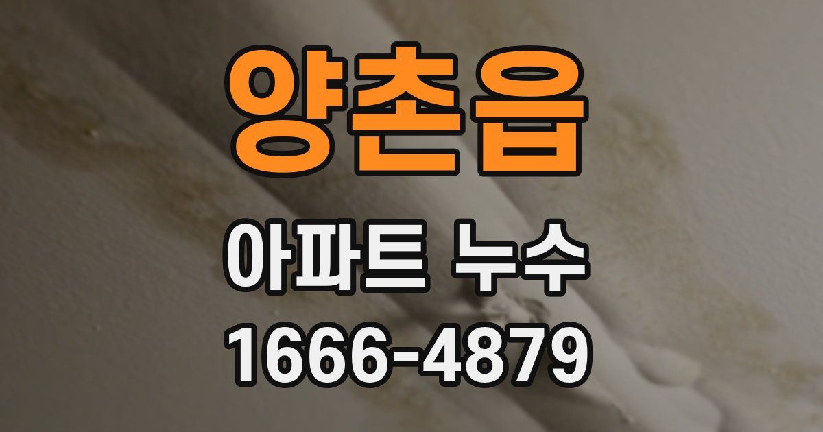 양촌읍 아파트 누수